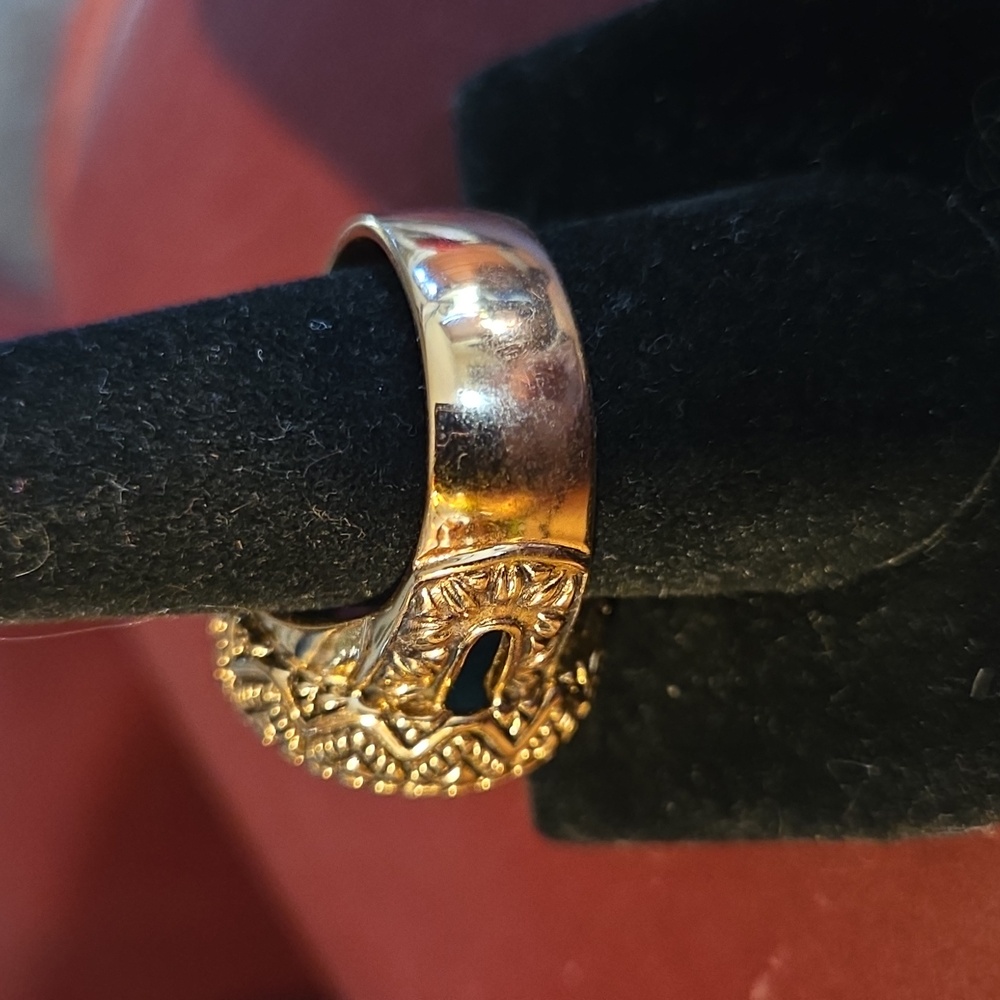 Big Bold BarseTurquoise and Bronze Women's or Mens Ring Size 9.5 - Picture 8 of 10